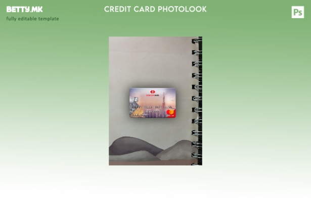 модерен стил Виетнам Techcombank mastercard photolook преден шаблон