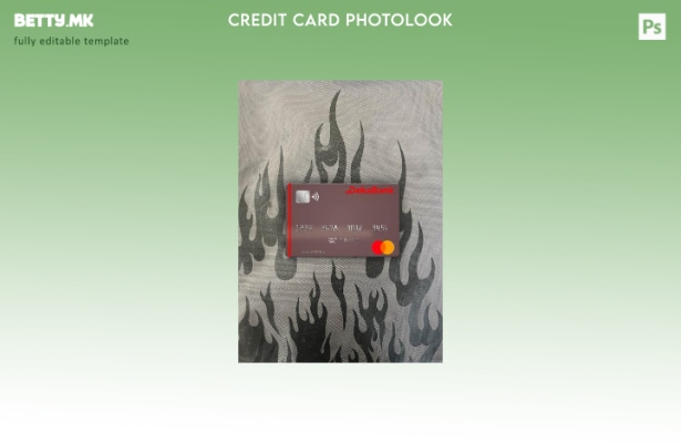 модерен стил Германија Дека банка Mastercard photolook преден шаблон