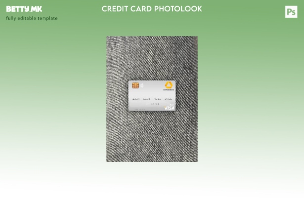 модерен стил Германија Commerz Bank виза дебитна картичка photolook пред шаблон