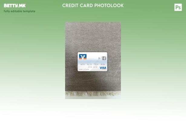 модерен стил Германија Volksbank visa класичен шаблон за фото изглед на картичка