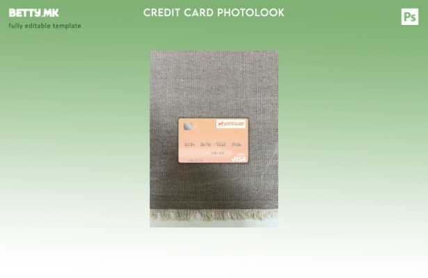 модерен стил Грузија Банка на Грузија виза дебитна картичка photolook шаблон FRO