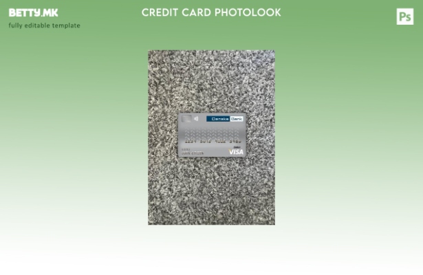 модерен стил Данска Danskebank виза дебитна картичка photolook преден шаблон