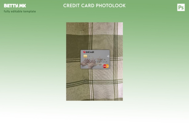 модерен стил Италија Уникредит банка мастер картички photolook преден шаблон