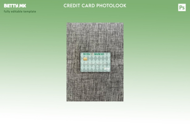 модерен стил Италија Intesa Sanpaolo виза дебитна картичка photolook преден шабл