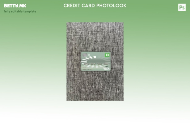 модерен стил Канада TD виза дебитна картичка photolook предниот шаблон