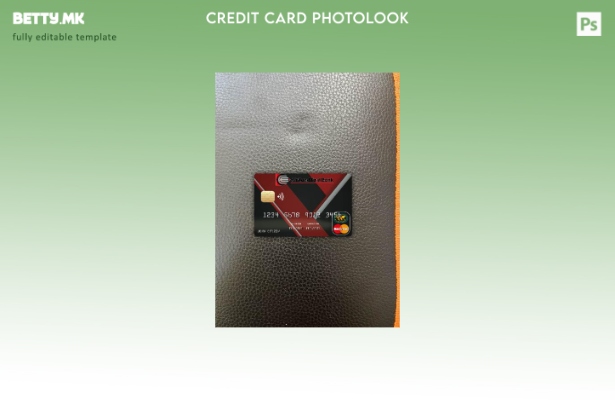 модерен стил Конго Африланд Шаблон за преден шаблон за мастеркард со фото изглед