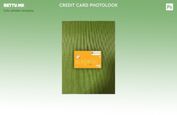 модерен стил Лаос Лао Кина банка виза дебитна картичка photolook преден шаблон