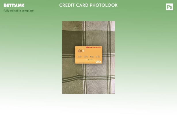 модерен стил Малдиви Банка на Малдиви виза дебитна картичка photolook преден шаб
