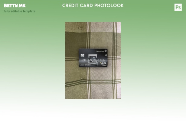 модерен стил Мексико Дојче банка виза платина картичка photolook преден шаблон