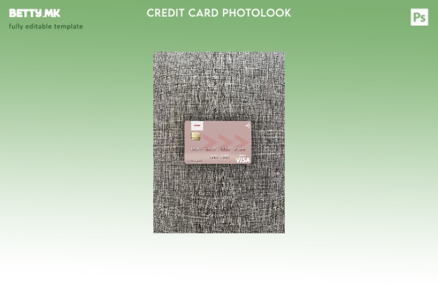 модерен стил Мозамбик Banco Moza виза дебитна картичка photolook преден шаблон