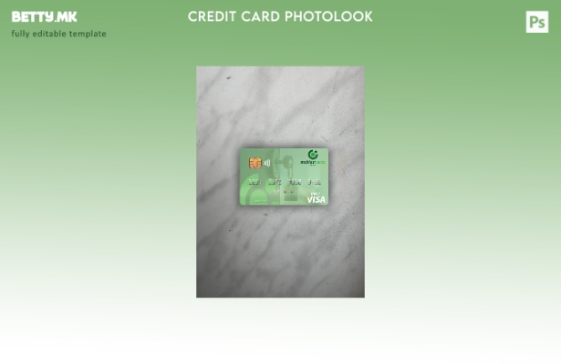 модерен стил Молдавија MobiasBanca виза дебитна картичка photolook преден шаблон