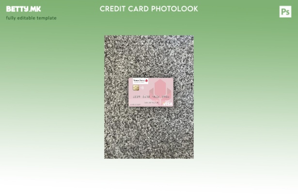 модерен стил Мјанмар Јома банка виза дебитна картичка photolook преден шаблон