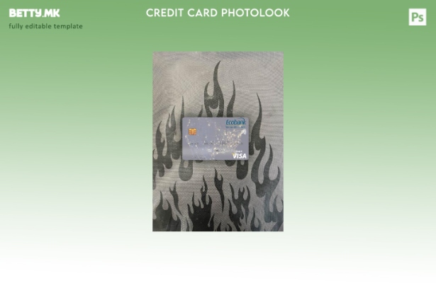 модерен стил Нигер Ecobank виза дебитна картичка photolook пред шаблон