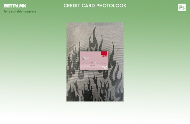 модерен стил Норвешка BN Bank ASA виза дебитна картичка photolook преден шаблон