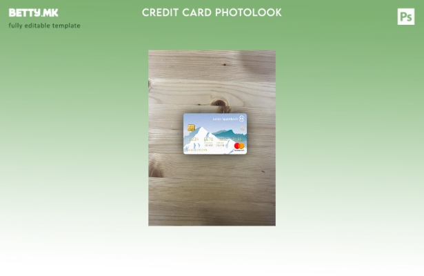 модерен стил Норвешка Luster Sparebank мастер карта photolook преден шаблон