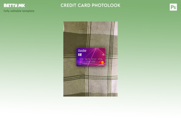 модерен стил Обединетото Кралство Revolut Mastercard photolook преден шаблон