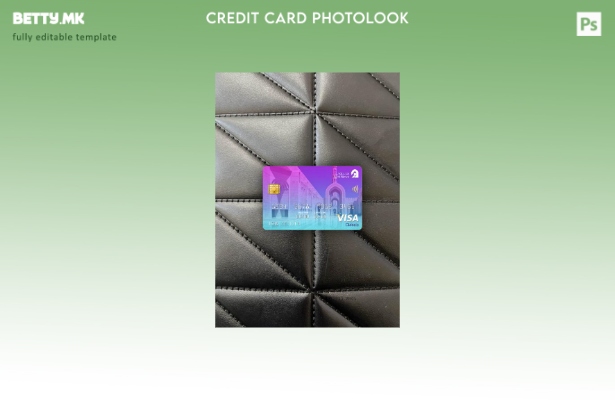 модерен стил Оман Банка Низва виза класичен шаблон за фото изглед на картичката