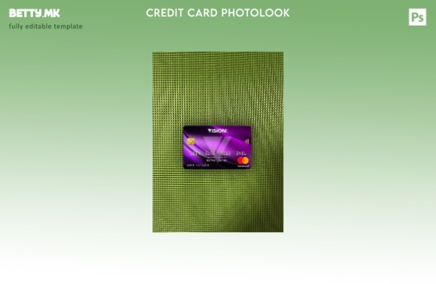 модерен стил Парагвај Vision Banco банка мастер карта photolook преден шаблон