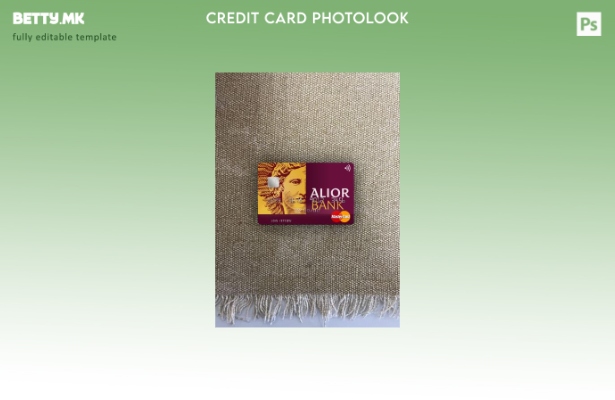 модерен стил Полска Алиор банка мастер карта photolook преден шаблон