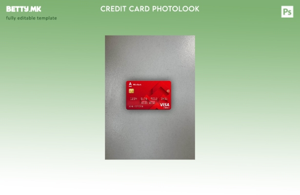 модерен стил Русија Алфа банка виза класична картичка photolook преден шаблон