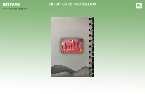 модерен стил Руски Домашен шаблон за мастер карта со фото изглед на банка
