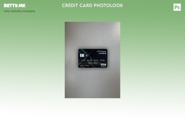 модерен стил САД JP Morgan Chase банка виза картичка photolook пред шаблон