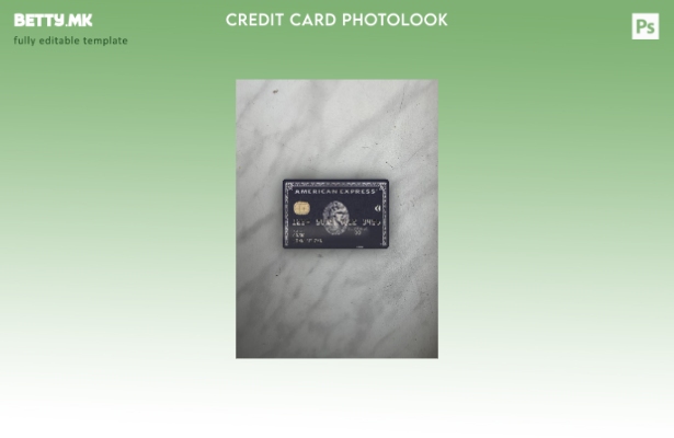 модерен стил САД JP Morgan Chase банка AMEX црна картичка photolook пред шаблон