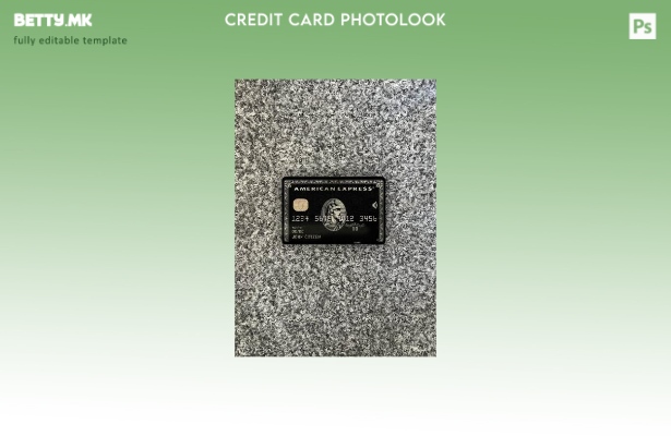 модерен стил САД PNC банка AMEX црна картичка photolook пред шаблон