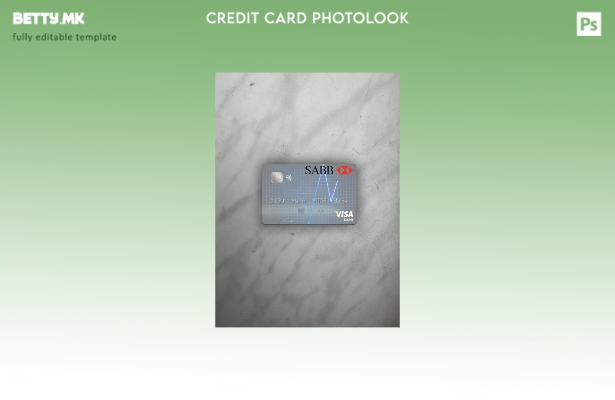 модерен стил Саудиска Арабија Шаблон за преден изглед на виза дебитна картичка 1