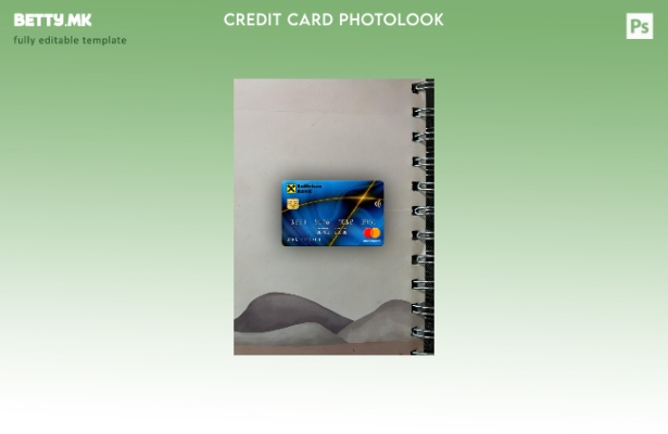 модерен стил Словачка Рајфајзен Банка мастер карта photolook преден шаблон