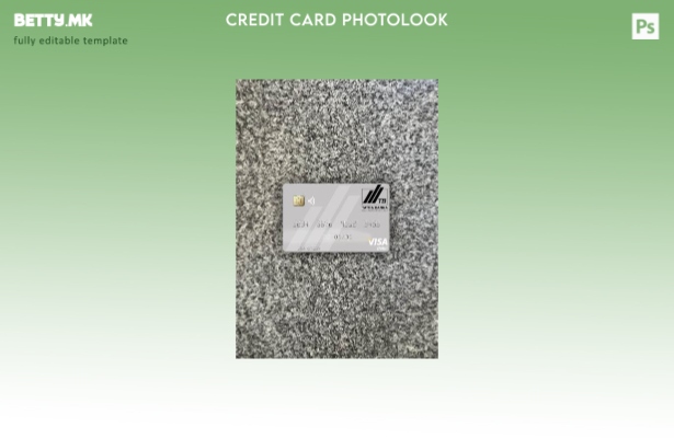 модерен стил Словачка Tatra Banka виза дебитна картичка photolook преден шаблон