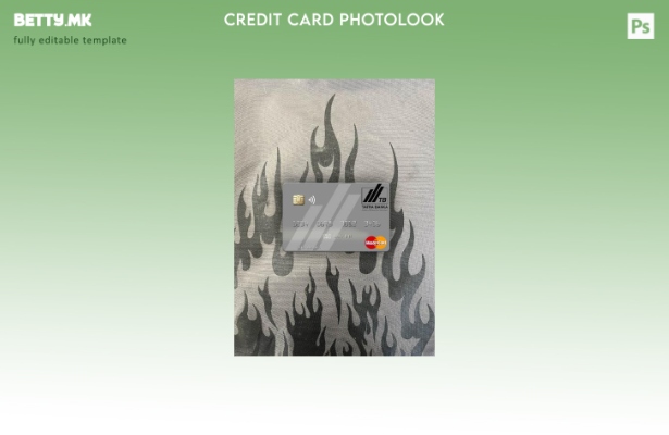 модерен стил Словачка Tatra Banka мастер карта сив фото изглед преден шаблон