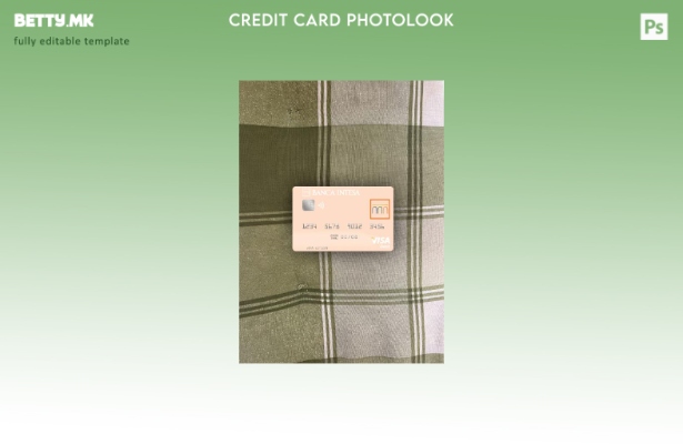 модерен стил Србија Банка Интеса а.д. Преден шаблон за фотоизглед на дебитна кар