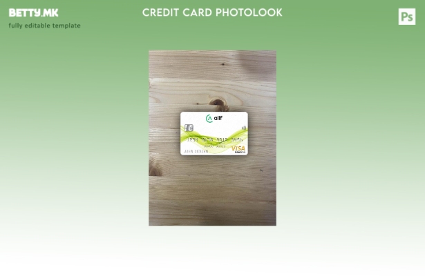 модерен стил Таџикистан Алиф банка виза електронска картичка photolook преден ша