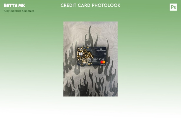 модерен стил Таџикистан Првиот шаблон на банкарска мастеркард со фото изглед на