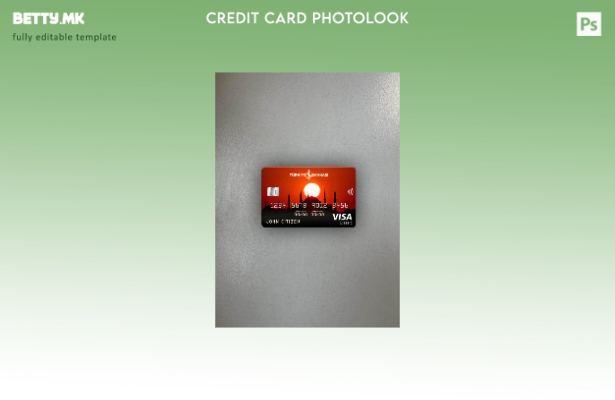 модерен стил Турција Bankasi банка виза класичен шаблон за фотографски изглед на