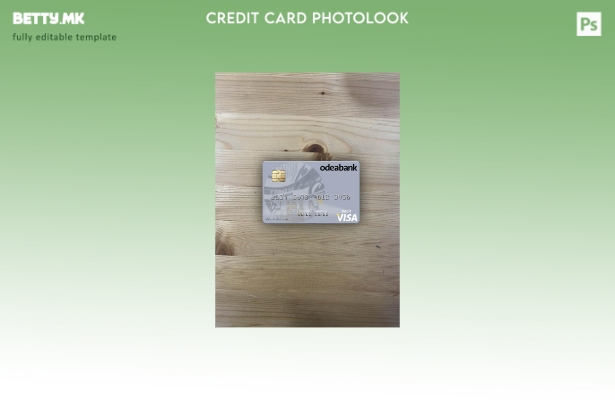 модерен стил Турција Odeabank виза дебитна картичка photolook предниот шаблон