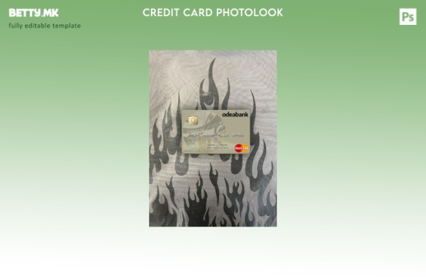 модерен стил Турција Odeabank mastercard photolook преден шаблон
