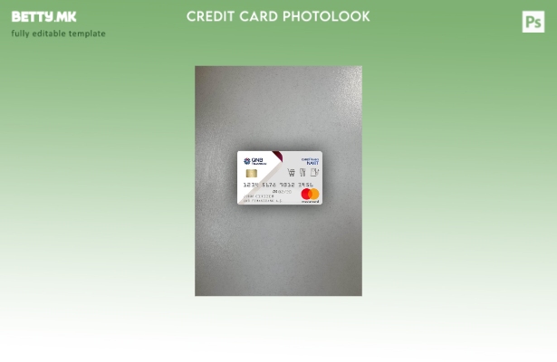 модерен стил Турција QNB Finansbank Card photolook преден шаблон