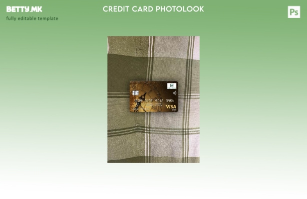 модерен стил Украина Oshadbank виза златна картичка photolook пред шаблон