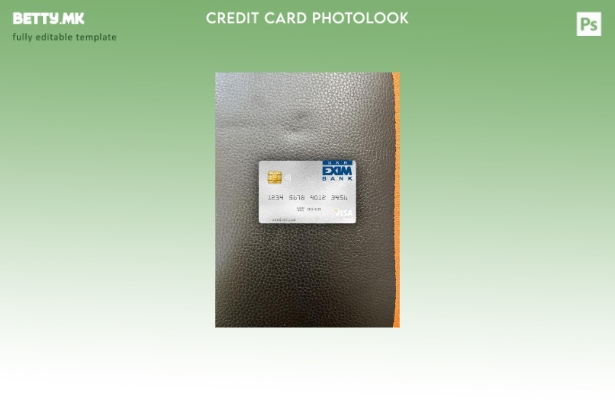 модерен стил Украина Ukreximbank виза дебитна картичка photolook преден шаблон