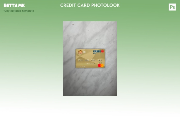 модерен стил Унгарија Erste Bank Mastercard photolook преден шаблон