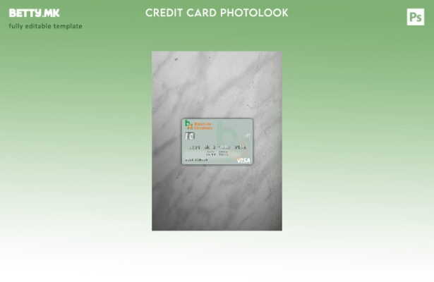 модерен стил Хондурас Banco de Occidente виза картичка photolook пред шаблон