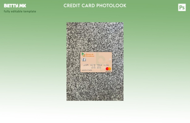 модерен стил Хондурас Banco de Occidente mastercard photolook преден шаблон