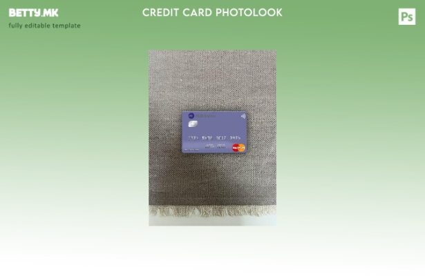 модерен стил Црна Гора НЛБ Банка а.д. Преден шаблон за фото изглед на Mastercard