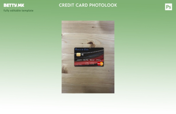модерен стил Чиле Банко де Чиле банка мастер карта photolook преден шаблон