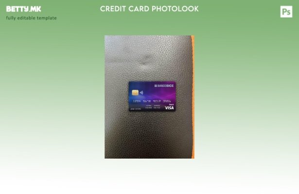 модерен стил Чиле BICE банка виза картичка photolook пред шаблон