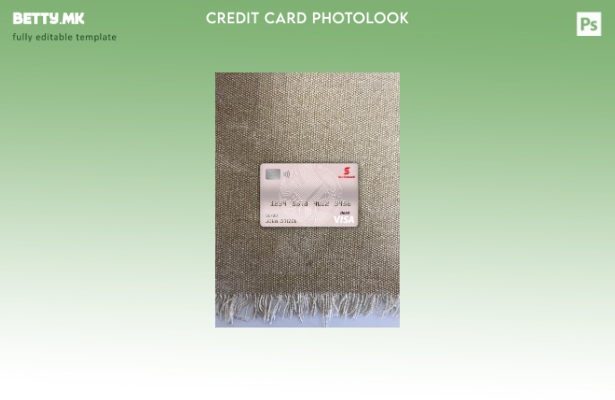 модерен стил Чиле Scotiabank виза дебитна картичка photolook пред шаблон