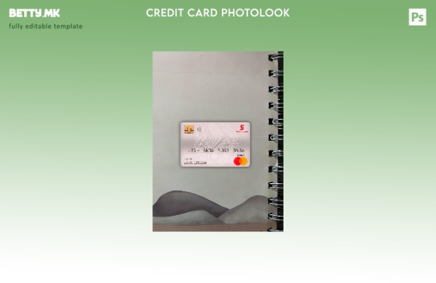 модерен стил Чиле Scotiabank мастер дебитна картичка photolook преден шаблон