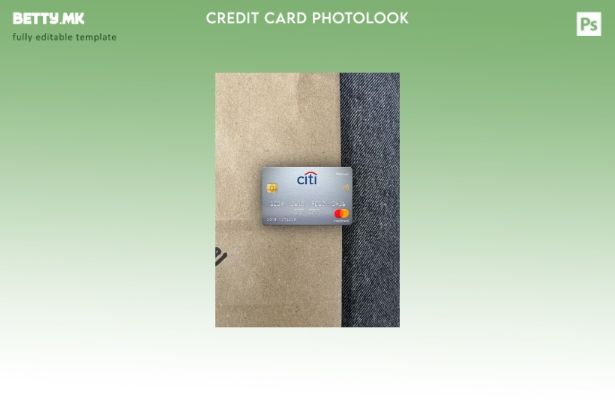 модерен стил Шведска Citibank mastercard платина фото изглед преден шаблон